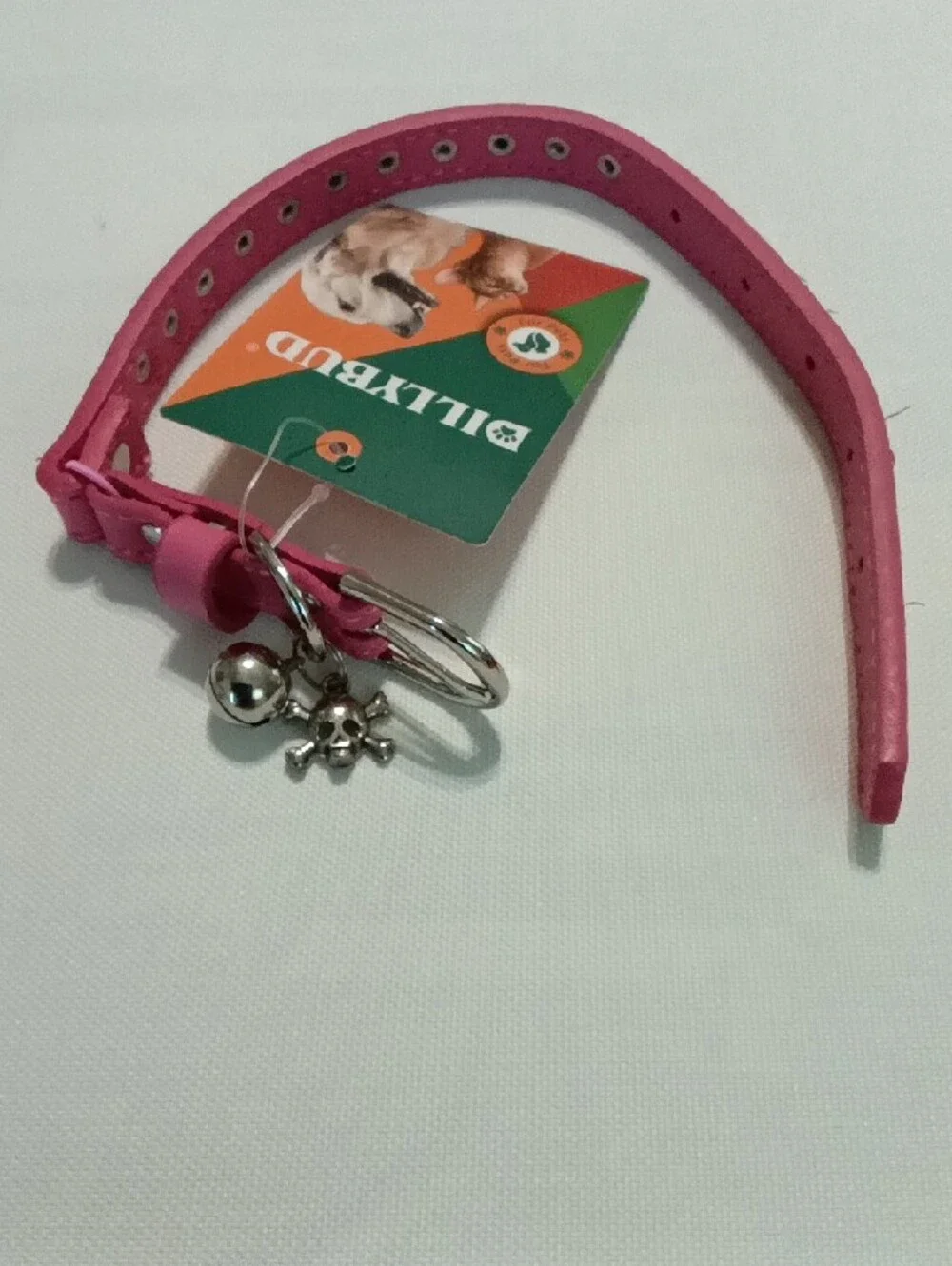 Pink Spiked Leather 😺 Cat Collars for Boy Girl Size S